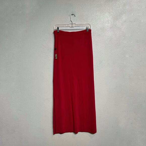 Max Studio Red Knit Maxi Skirt Sz M NWT - Picture 10 of 13